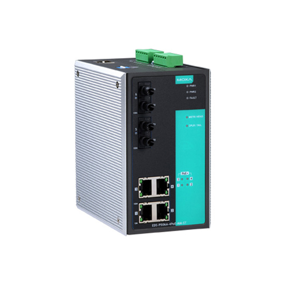 MOXA EDS-P506A-4PoE-MM-ST-T Managed Ethernet Switch