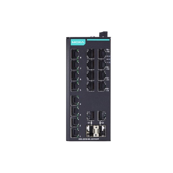 MOXA EDS-2018-ML-2GTXSFP Unmanaged Ethernet Switch