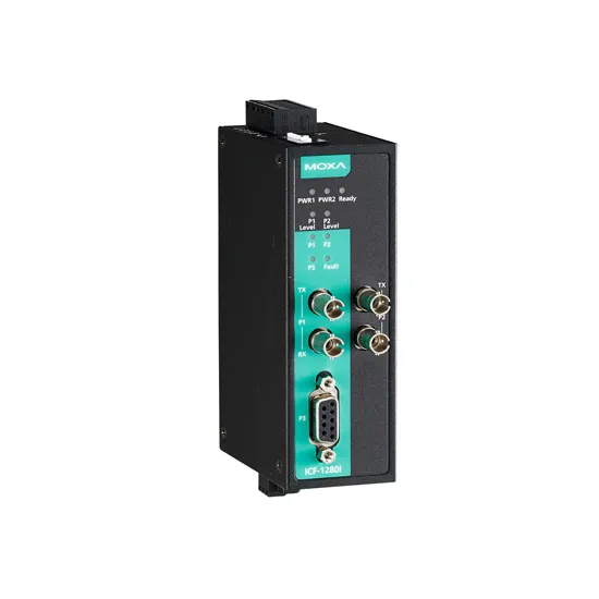 MOXA ICF-1280I-S-ST PROFIBUS to Fiber Converter