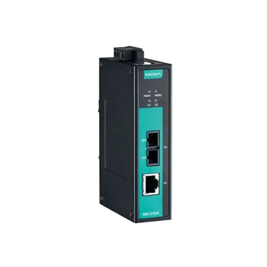 MOXA IMC-21GA-LX-SC-T Ethernet to Fiber Converter