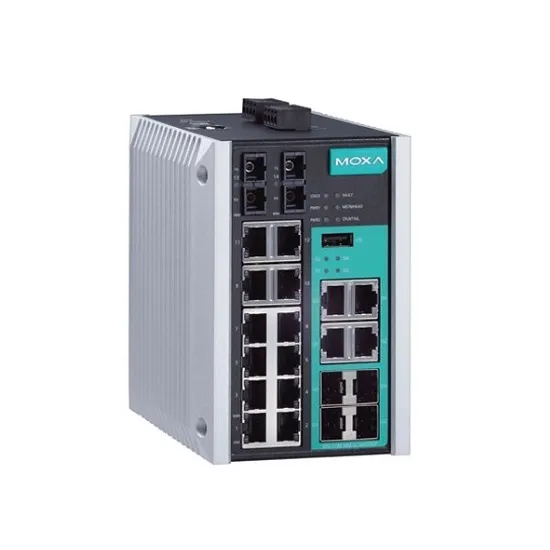 MOXA EDS-518E-SS-SC-4GTXSFP-T Managed Ethernet Switch