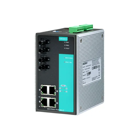 MOXA EDS-P506A-4PoE-MM-ST-T Managed Ethernet Switch