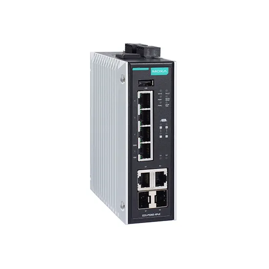 MOXA EDS-P506E-4PoE-2GTXSFP Managed Ethernet Switch