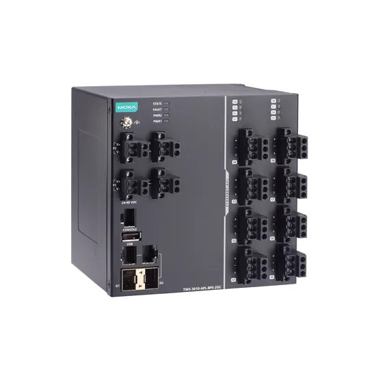 MOXA TWS-3010-APL-8PS-2GC-T Two-wire Ethernet Switch