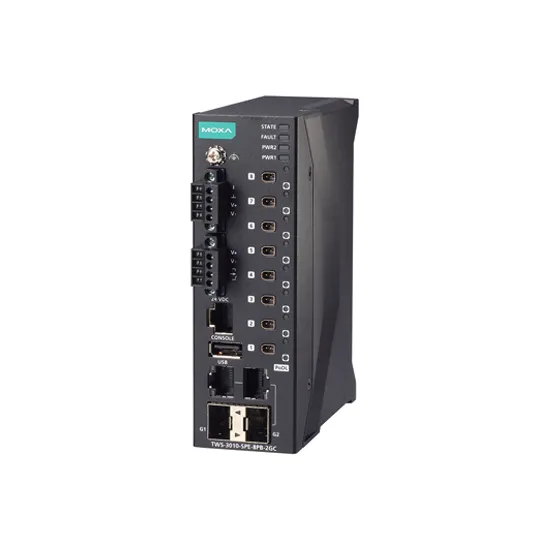 MOXA TWS-3010-SPE-8PB-2GC-T Two-wire Ethernet Switch