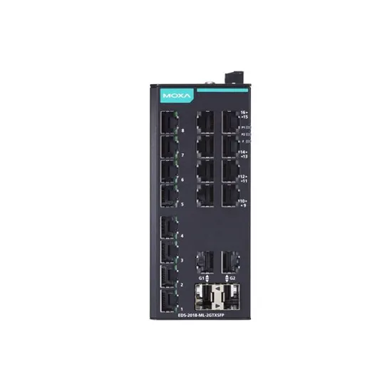 MOXA EDS-2018-ML-2GTXSFP-T Unmanaged Ethernet Switch
