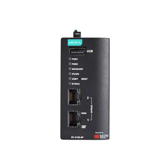 MOXA IEC-G102-BP-Pro-T IPS with Hardware Bypass