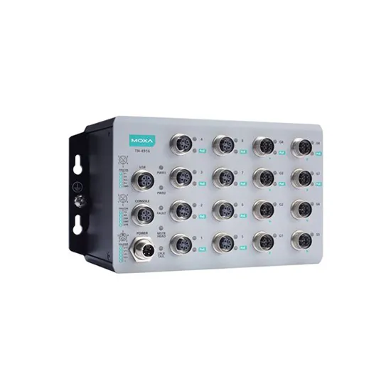 MOXA TN-4916-ETBN-F-8PoE-4GPoE-4GTXBP-WV-T Industrial Secure Router