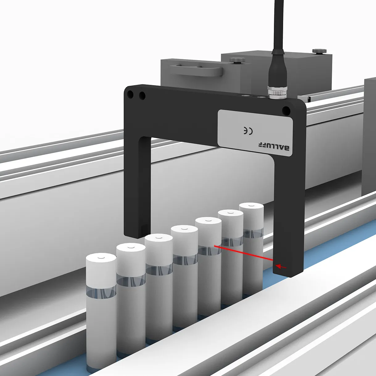 Balluff IO-Link fork sensor with bottles application